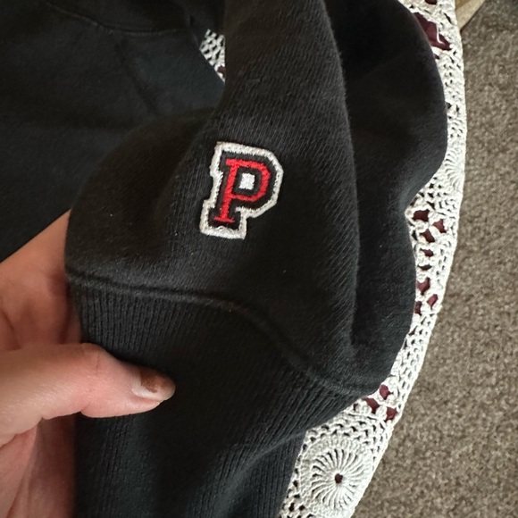 Victorias Secret PINK Cropped Drawstring Black Hoodie - Picture 4 of 5